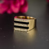 10k Yellow Gold Men's Signet Ring with Black Onyx - 01PJ02